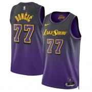 Unisex Los Angeles Lakers Luka Dončić Nike Purple 2024 City Edition Swingman Jersey