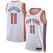 Unisex New York Knicks Jalen Brunson Nike White 2024 City Edition Swingman Jersey