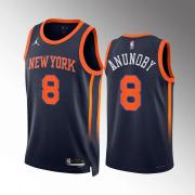 Unisex New York Knicks OG Anunoby Jordan Navy Statement Edition Swingman Jersey
