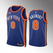 Unisex New York Knicks OG Anunoby Nike Blue 2023 City Edition Swingman Jersey