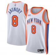 Unisex New York Knicks OG Anunoby Nike White 2024 City Edition Swingman Jersey