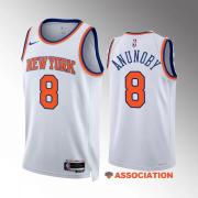 Unisex New York Knicks OG Anunoby Nike White Association Edition Swingman Jersey