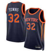 Unisex New York Knicks Karl-Anthony Towns Jordan Navy Statement Edition Swingman Jersey