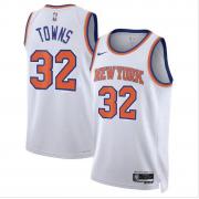 Unisex New York Knicks Karl-Anthony Towns Nike White Association Edition Swingman Jersey