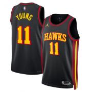 Unisex Atlanta Hawks Trae Young Jordan Black Statement Edition Swingman Jersey