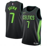 Unisex Boston Celtics Jaylen Brown Nike Black 2024 City Edition Swingman Jersey