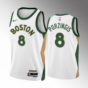 Unisex Boston Celtics Kristaps Porzingis Nike White 2023 City Edition Swingman Jersey