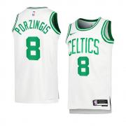 Unisex Boston Celtics Kristaps Porzingis Nike White Association Edition Swingman Jersey