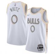 Unisex Chicago Bulls Coby White Nike White 2024 City Edition Swingman Jersey