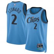 Unisex LA Clippers Kawhi Leonard Nike Blue City Edition Swingman Jersey