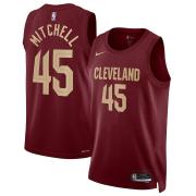 Unisex Cleveland Cavaliers Donovan Mitchell Nike Wine Icon Edition Swingman Jersey