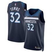 Unisex Minnesota Timberwolves Karl-Anthony Towns Nike Navy Icon Edition Swingman Jersey