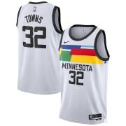 Unisex Minnesota Timberwolves Karl-Anthony Towns Nike White 2022 City Edition Swingman Jersey