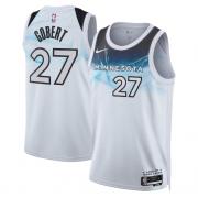 Unisex Minnesota Timberwolves Rudy Gobert Nike White 2024 City Edition Swingman Jersey