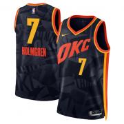 Unisex Oklahoma City Thunder Chet Holmgren Nike Navy 2023 City Edition Swingman Jersey