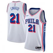 Unisex Philadelphia 76ers Joel Embiid Nike White Association Edition Swingman Jersey