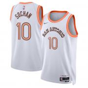 Unisex San Antonio Spurs Jeremy Sochan Nike White City Edition Swingman Jersey