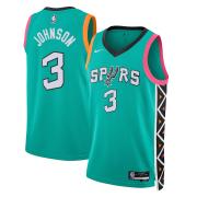 Unisex San Antonio Spurs Keldon Johnson Nike Turquoise City Edition Swingman Jersey