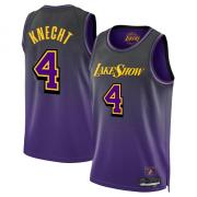 Unisex Los Angeles Lakers Dalton Knecht Nike 2024 Purple City Edition Swingman Jersey