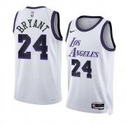 Unisex Los Angeles Lakers Kobe Bryant Nike White City Edition Swingman Jersey