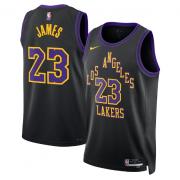 Unisex Los Angeles Lakers LeBron James Nike Black 2023 City Edition Swingman Jersey