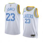 Unisex Los Angeles Lakers LeBron James Nike White Classic Edition Swingman Jersey