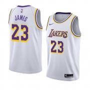 Unisex Los Angeles Lakers LeBron James Nike White Association Edition Swingman Jersey