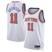 Youth New York Knicks Jalen Brunson Nike White Association Edition Swingman Jersey