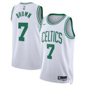 Youth Boston Celtics Jaylen Brown Nike White Association Edition Swingman Jersey
