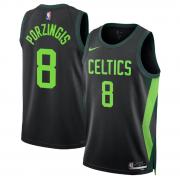 Youth Boston Celtics Kristaps Porzingis Nike Black 2024 City Edition Swingman Jersey