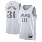 Youth Dallas Mavericks Klay Thompson Nike White 2024 City Edition Swingman Jersey
