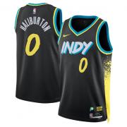 Youth Indiana Pacers Tyrese Haliburton Nike Black 2023 City Edition Swingman Jersey