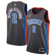 Youth Oklahoma City Thunder Shai Gilgeous-Alexander Nike Grey 2022 City Edition Swingman Jersey