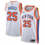 Unisex New York Knicks Mikal Bridges Nike White 2025 Ciy Edition Swingman Jersey