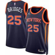 Unisex New York Knicks Mikal Bridges Jordan Navy Statement Edition Swingman Jersey
