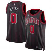Unisex Chicago Bulls Coby White Jordan Brand Black Swingman Jersey - Statement Edition