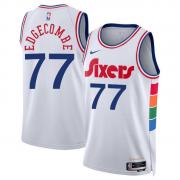 Unisex Philadelphia 76ers V. J. Edgecombe Nike White City Edition Swingman Jersey