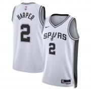 Unisex San Antonio Spurs Dylan Harper Nike White Association Edition Swingman Jersey