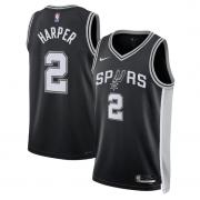 Unisex San Antonio Spurs Dylan Harper Nike Black Icon Edition Swingman Jersey