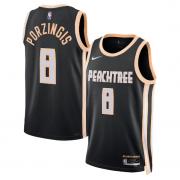 Unisex Atlanta Hawks Kristaps Porziņģis Nike Black 2025-26 City Edition Swingman Player Jersey